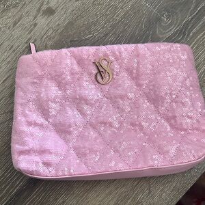 Victoria's Secret Pink Sequin Cosmetic Bag